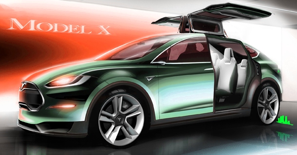 Электрический кроссовер Tesla Model X